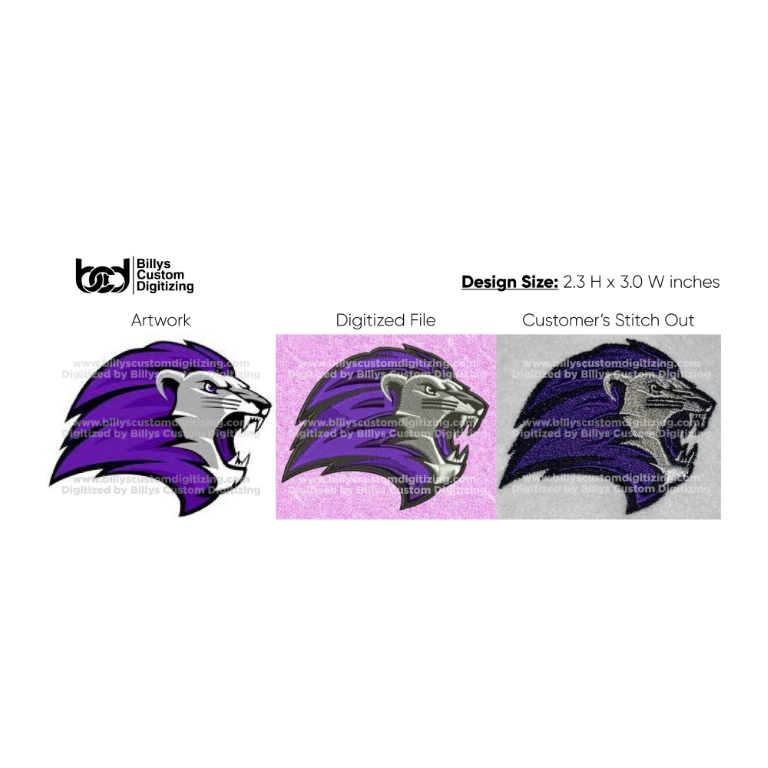 Artwork in digitized and stitch form