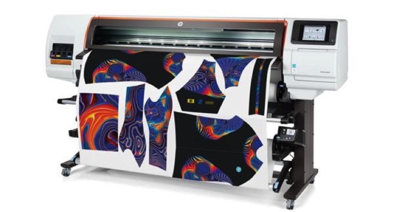 A dye sublimation machine in operation