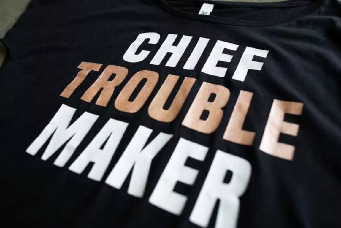 Spot color screen printing on a t-shirt