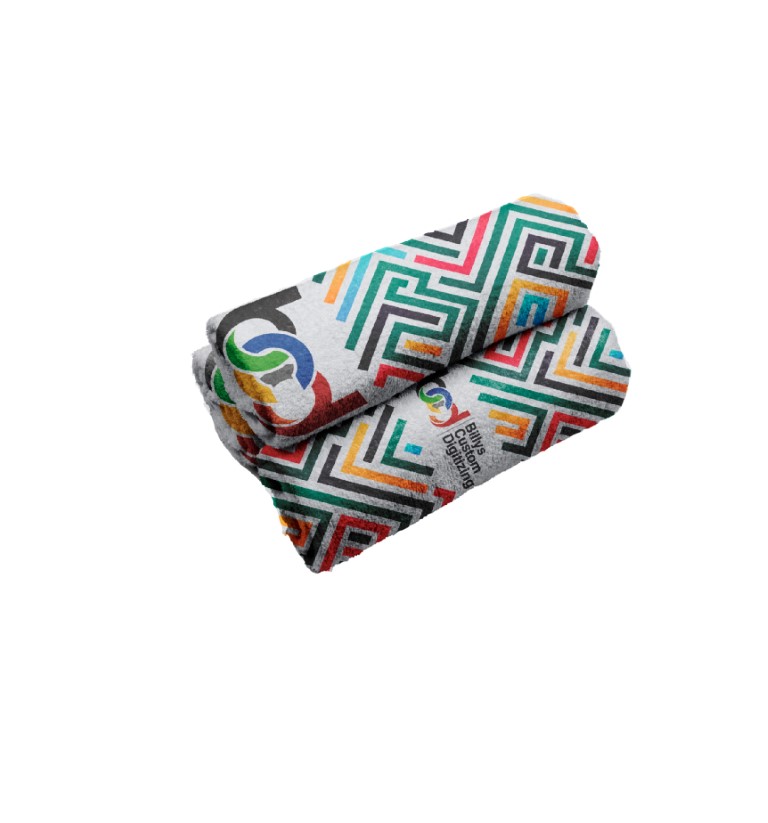 Embroidered towel with floral design