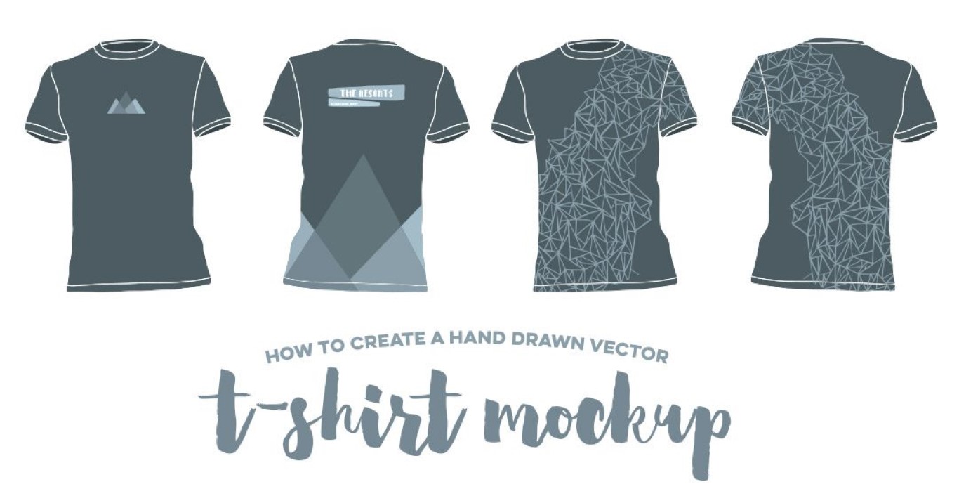 Vector design of t-shirt mockup